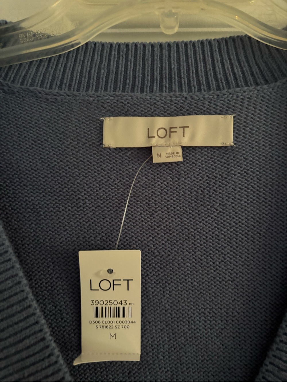 LOFT Blue Knit Cardigan Sweater